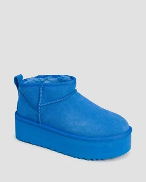 Buty Damskie Ugg Classic Ultra Mini Platform Niebieskie