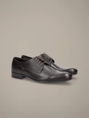 Buty Derby Fortis Ciemnobrązowe Lancerto Ciemny brąz