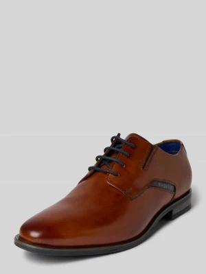 Buty derby ze skóry naturalnej z nadrukiem z logo model ‘Gapo’ Bugatti