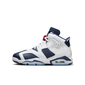 Buty dla dużych dzieci Air Jordan 6 Retro „White and Midnight Navy” - Biel