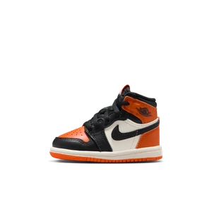 Buty dla niemowląt i maluchów Jordan 1 Retro High OG „Shattered Backboard” - Czerń