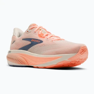 Buty do biegania damskie Brooks Ghost 18 star white / cyber peach / grey Pomarańczowy