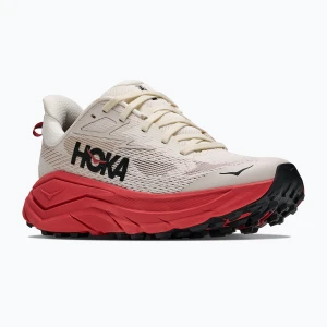 Buty do biegania damskie HOKA Challenger 8 alabaster / burnt red Biały