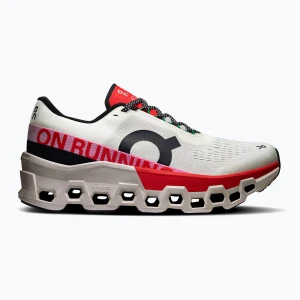 Buty do biegania damskie On Running Cloudmonster 2 ivory/red