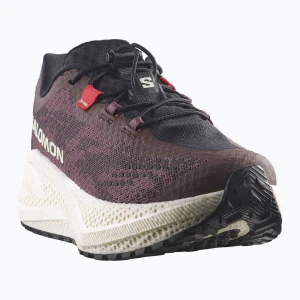 Buty do biegania damskie Salomon Aero Glide 4 GRVL huckleberry / black Bordowy
