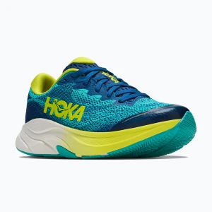 Buty do biegania dziecięce HOKA Rincon 4 electric aqua / neon hoka citrus Niebieski