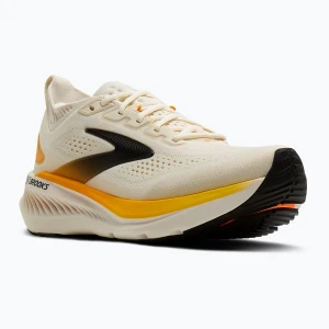 Buty do biegania męskie Brooks Glycerin GTS 23 arctic wolf/angora/orange Beżowy