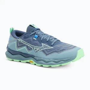 Buty do biegania męskie Mizuno Wave Daichi 9 vintage indigo/neo mint/citade Niebieski