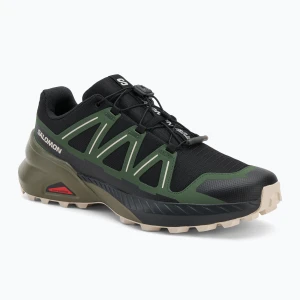 Buty do biegania męskie Salomon Speedcross Peak black/black forest/rainy day Zielony