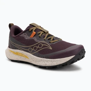 Buty do biegania męskie Saucony Peregrine 15 wine / kodiak Fioletowy
