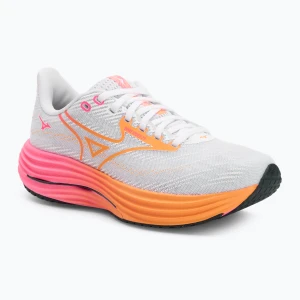 Buty do biegania Mizuno Wave Rider 28 white / tang orange / pink tetra