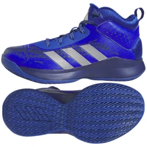 Buty do koszykówki adidas Cross Em Up 5 K Wide W HQ8495 niebieskie niebieskie