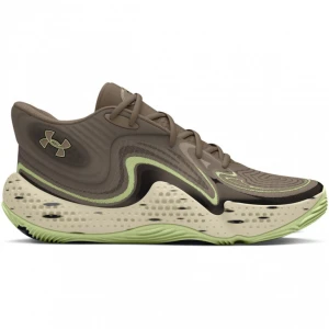 Buty do koszykówki uniseks Under Armour UA Spawn 6 Mid Camo - olikwowe / khaki