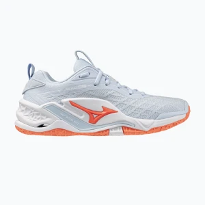 Buty do piłki ręcznej damskie Mizuno Wave Stealth Neo 2.1 blue finch / lava orange / white
