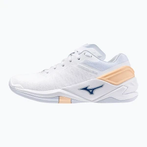 Buty do piłki ręcznej damskie Mizuno Wave Stealth Neo white/navy peony/peach parfait