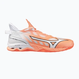 Buty do piłki ręcznej Mizuno Wave Mirage 5 flamingo coral / white Pomarańczowy