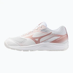 Buty do siatkówki damskie Mizuno Cyclone Speed 5 white/rose elegance/lava falls