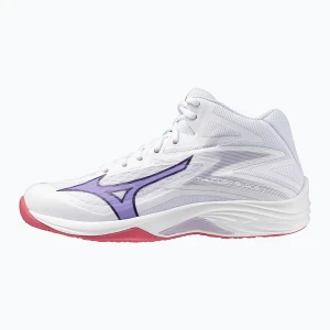 Buty do siatkówki damskie Mizuno Thunder Blade Z Mid white/violet indigo/camelliaros