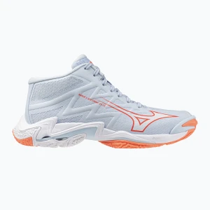 Buty do siatkówki damskie Mizuno Wave Lightning Elite Mid blue finch / whitelava orange