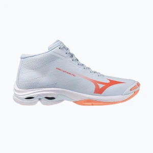 Buty do siatkówki damskie Mizuno Wave Lightning Pro Mid blue finch / lava orange / flamingo coral