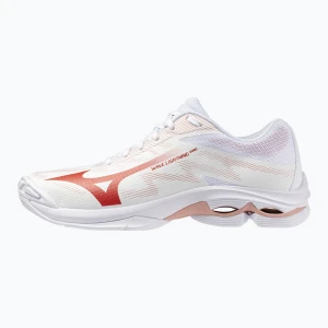 Buty do siatkówki damskie Mizuno Wave Lightning Pro white/rose elegance/lava falls