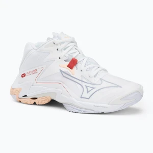 Buty do siatkówki damskie Mizuno Wave Lightning Z8 Mid white/aleutian/cloud pink