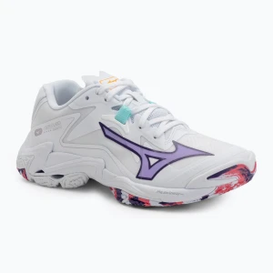 Buty do siatkówki damskie Mizuno Wave Lightning Z8 white/violet indigo/camelliaros