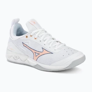 Buty do siatkówki damskie Mizuno Wave Luminous 2 white/navy peony/peach parfait