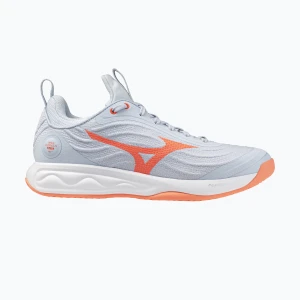 Buty do siatkówki damskie Mizuno Wave Luminous Elite blue finch / lava orange / flamingo coral