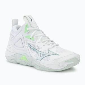 Buty do siatkówki damskie Mizuno Wave Momentum 3 Mid white/glacial/pantinagreen