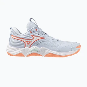 Buty do siatkówki damskie Mizuno Wave Momentum Elite blue finch / white / lava orange