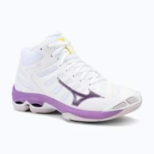 Buty do siatkówki damskie Mizuno Wave Voltage 2 Mid white/patrician purple/quince