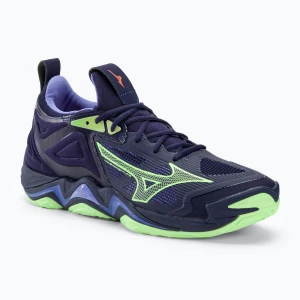 Buty do siatkówki męskie Mizuno Wave Momentum 3 evening blue/tech green/lolite