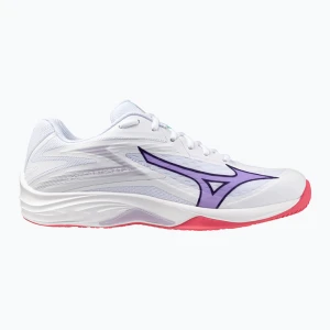 Zdjęcie produktu Buty do siatkówki damskie Mizuno Thunder Blade Z white/violet indigo/camellia rose