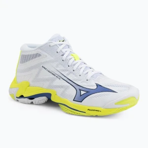 Buty do siatkówki Mizuno Wave Lightning Elite Mid white/lighting yellow/dazzling blue