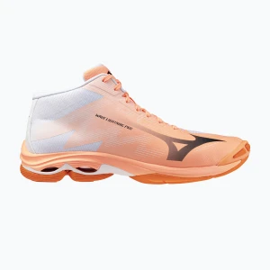 Buty do siatkówki Mizuno Wave Lightning Pro Mid flamingo coral / carbon / white Pomarańczowy