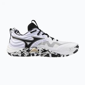 Buty do siatkówki Mizuno Wave Momentum Elite white/black/ge gold