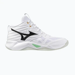 Buty do siatkówki Mizuno Wave Momentum Pro Mid white/black/frozen emerald