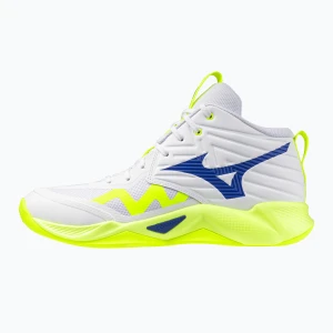 Buty do siatkówki Mizuno Wave Momentum Pro Mid white/lightning yellow/dazzling blue