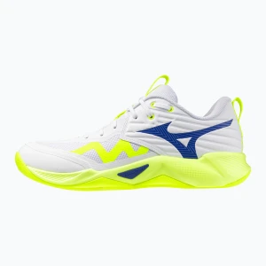 Buty do siatkówki Mizuno Wave Momentum Pro white/lightning yellow/dazzling blue