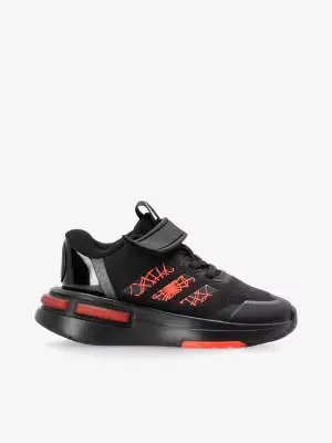 Buty dziecięce adidas Marvel Spider-Man Racer - core black/solar red