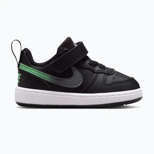 Buty dziecięce Nike Court Borough Low black / smoke grey / white / illusion green