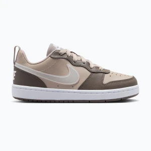 Buty dziecięce Nike Court Borough Low moon particle / cave stone / white / white Brązowy