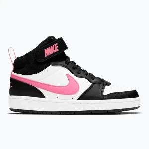 Buty dziecięce Nike Court Borough Mid 2 black/sunset pulse/white