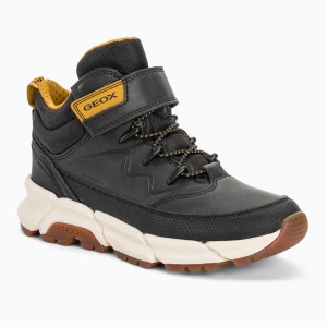 Buty juniorskie Geox Flexyper Plus black/dark yellow