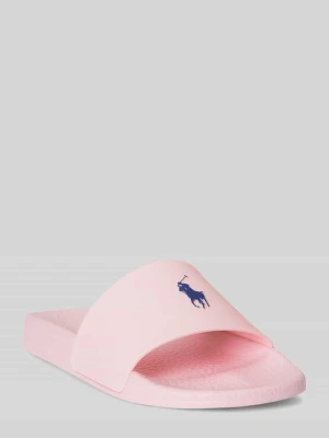 Klapki basenowe z nadrukiem z logo Polo Ralph Lauren