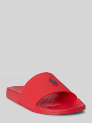 Klapki basenowe z nadrukiem z logo Polo Ralph Lauren