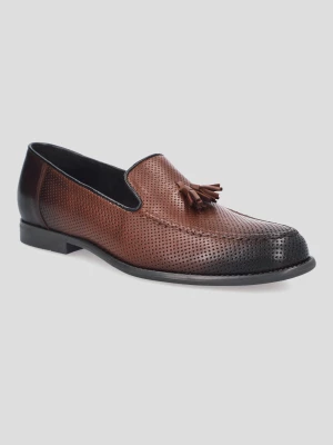 Buty Loafersy Felton Brązowe Lancerto