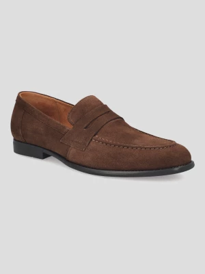 Buty Loafersy Huron Brązowe Lancerto