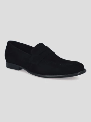 Buty Loafersy Huron Czarne Lancerto